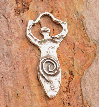 Goddess Spiral Charm in Sterling Silver, SS-367