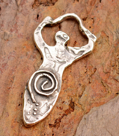 Goddess Spiral Charm in Sterling Silver, SS-367