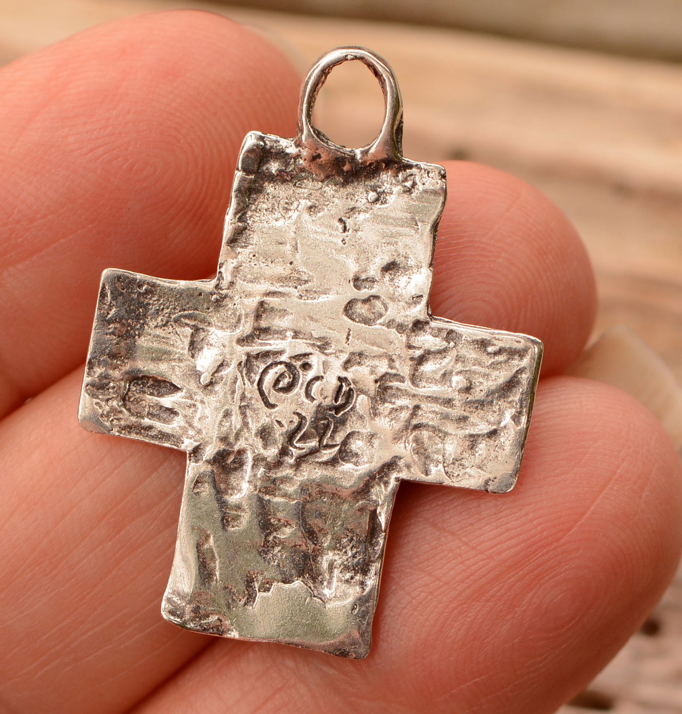 Cross with Sun, Moon, Star and Flower, CatD-1054