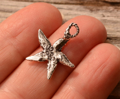 Starfish Charm with Spiral, (CatD-1064)