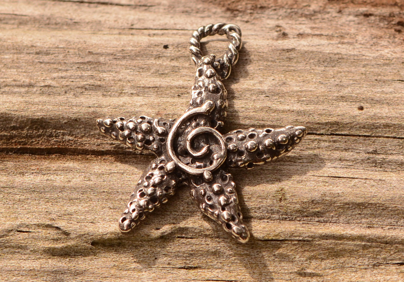 Starfish Charm with Spiral, (CatD-1064)