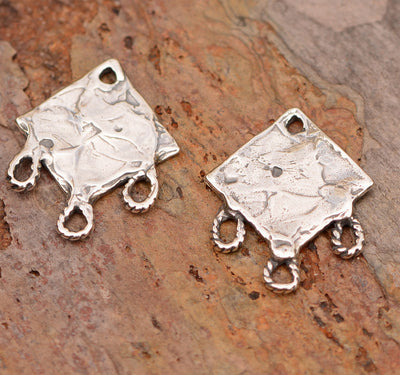 Diamond Shape Earring Findings, SS-734 (PAIR)