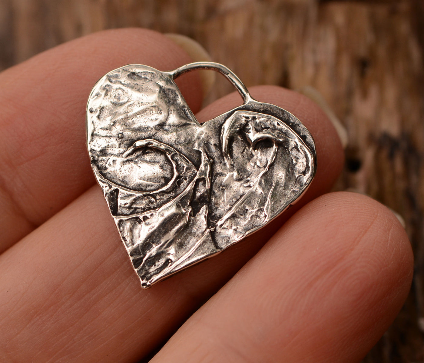 Wave Heart, Small Pendant, CatD-888