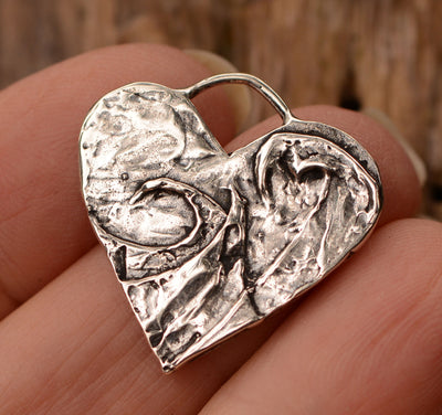 Wave Heart, Small Pendant, CatD-888