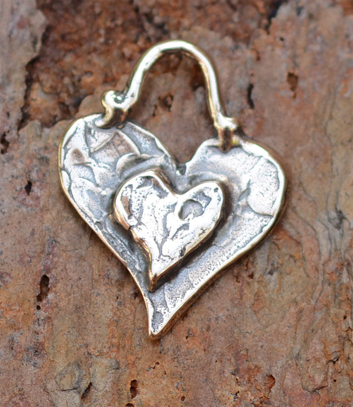 Layered Heart Charm, CatD-208